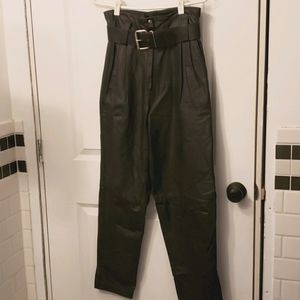 Vintage ladies high waisted leather pants